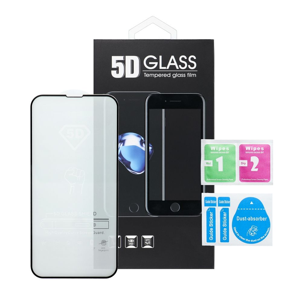 Προστατευτική Μεμβράνη Οθόνης Matte OEM για Apple iPhone 17 Pro, Ενισχυμένο Γυαλί, Full Glue, 5D, Μαύρη
