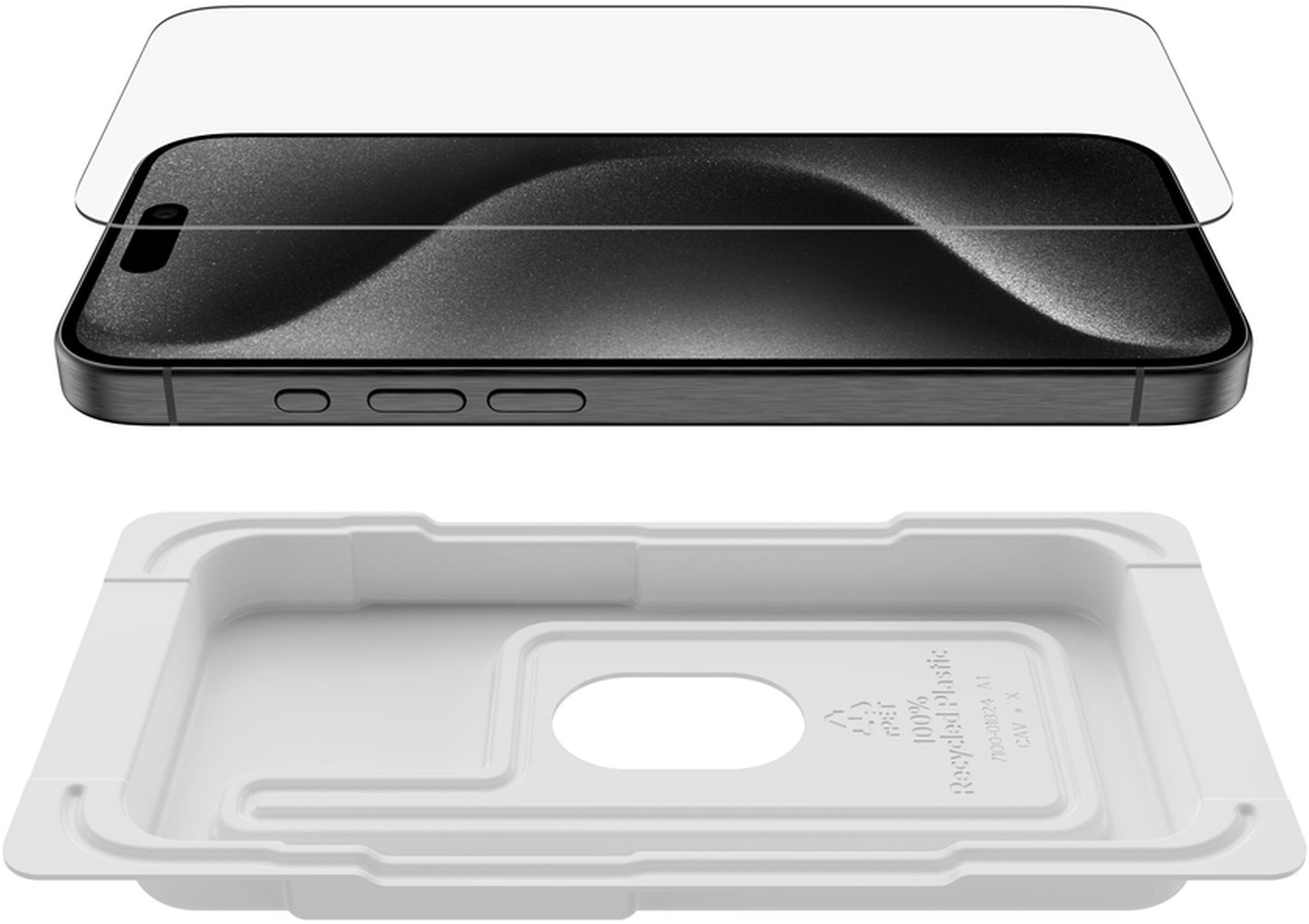 Προστατευτική μεμβράνη οθόνης Belkin ScreenForce TemperedGlass για Apple iPhone 15 Pro Max, Ασφαλισμένο γυαλί, Full Glue OVA138zz