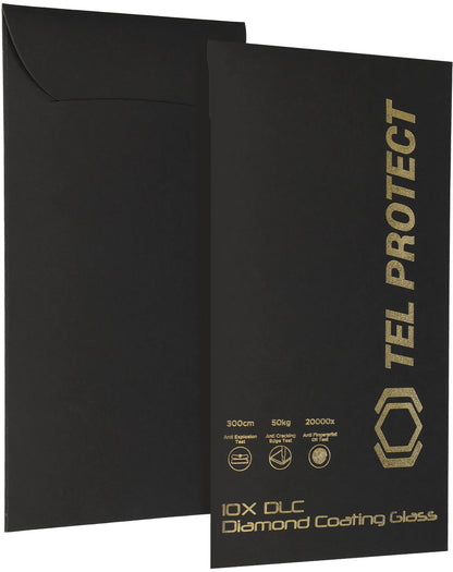 Προστατευτικό οθόνης Tel Protect 10X HD DLC Diamond Coating για Apple iPhone 18 Pro / 17 Pro, Σκληρυμένο Γυαλί, Full Glue, Μαύρο