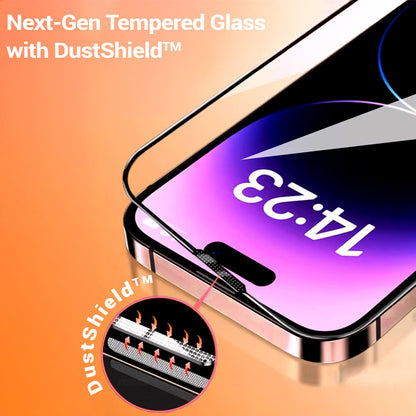 Προστατευτικό οθόνης Tel Protect 10X HD Plus Titanium για Apple iPhone 17 / 16 Pro, Σκληρυμένο Γυαλί, Full Glue, Μαύρο