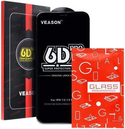 Προστατευτική μεμβράνη οθόνης Veason PRO για Motorola Moto E32s / E22s / E32 / G22, Ασφαλισμένο γυαλί, Πλήρης κόλλα, 6D, Μαύρο