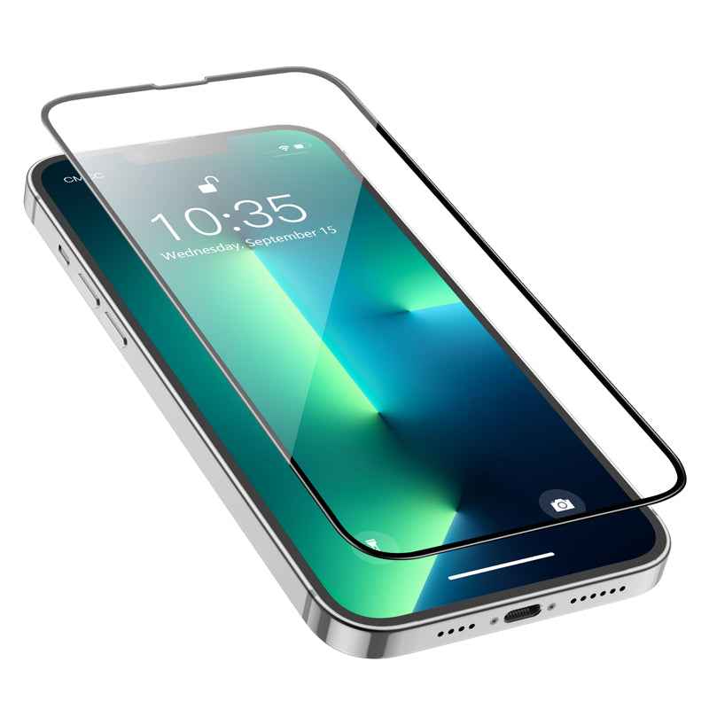 HOCO G16 Screen Protector for Apple iPhone 14 Plus / 13 Pro Max, Tempered Glass, Full Glue, 5D, Black