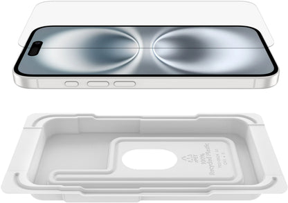 Προστατευτική μεμβράνη οθόνης Belkin ScreenForce TemperedGlass για Apple iPhone 16 / 15 / 14 Pro, Ασφαλισμένο γυαλί, Full Glue OVA135zz