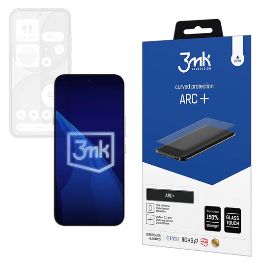 Προστατευτική μεμβράνη οθόνης 3MK ARC+ για Nothing Phone (4a), Πλαστικό