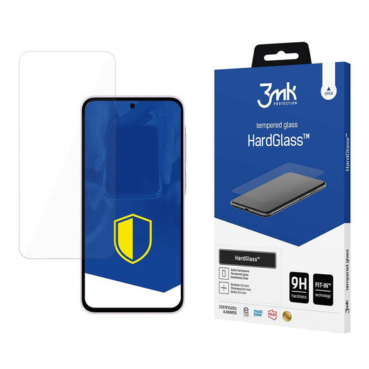 Προστατευτική μεμβράνη οθόνης 3MK HardGlass για Samsung Galaxy A55 5G A556 / A35 5G A356, Ασφαλισμένο γυαλί, Πλήρης κόλλα