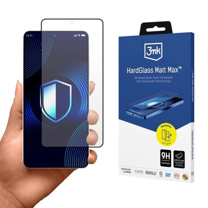 3MK HardGlass Screen Protector for Samsung Galaxy S26 Ultra, Tempered Glass, Full Glue, Black