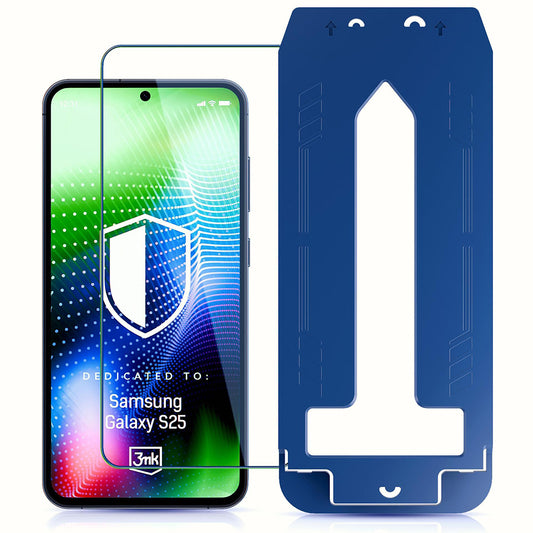 Προστατευτική μεμβράνη οθόνης 3MK Hardy Ultra για Samsung Galaxy S25 S931, Ασφαλισμένο γυαλί, Πλήρης κόλλα, Μαύρο