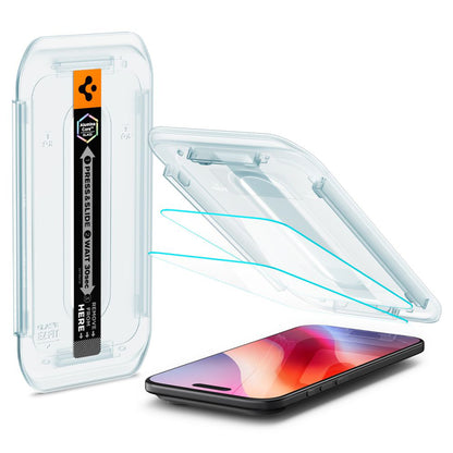 Προστατευτική Μεμβράνη Οθόνης Spigen GlastR EZ FIT για Apple iPhone 17 Air, Ενισχυμένο Γυαλί, Πλήρης Κόλληση, Σετ 2 τεμαχίων