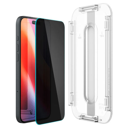 Προστατευτική Μεμβράνη Οθόνης Spigen GlastR EZ FIT για Apple iPhone 17e / 16e / 14 / 13 Pro, Ενισχυμένο Γυαλί, Πλήρης Κόλληση, Σετ 2 τεμαχίων AGL03385