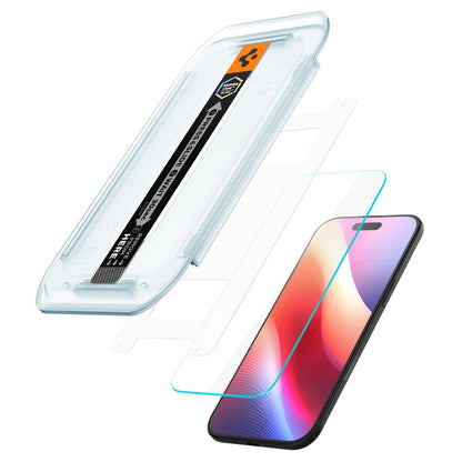 Προστατευτική Μεμβράνη Οθόνης Spigen GlastR EZ FIT για Apple iPhone 17 Air, Ενισχυμένο Γυαλί, Πλήρης Κόλληση, Σετ 2 τεμαχίων