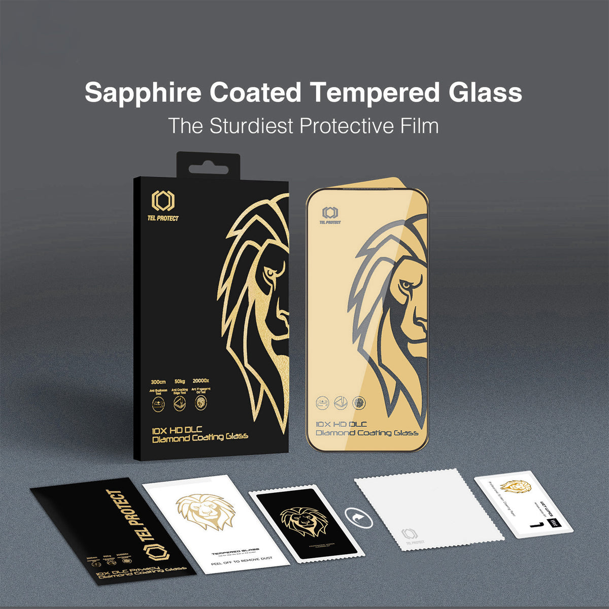 Προστατευτικό οθόνης Tel Protect 10X HD DLC Diamond Coating για Samsung Galaxy S26 Ultra S948, Σκληρυμένο Γυαλί, Πλήρης Επικόλληση, Μαύρο