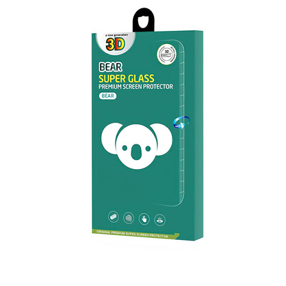 Προστατευτική μεμβράνη οθόνης Bear Super Hard για Samsung Galaxy S25 Ultra S938, ασφαλισμένο γυαλί, πλήρης κόλλα, 3D, μαύρο