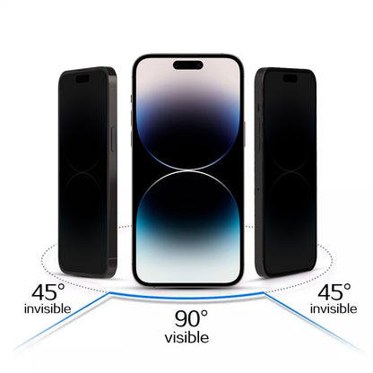 Tel Protect 10X Plus Titanium Privacy Screen Protector for Apple iPhone 17 Pro, Tempered Glass, Full Glue