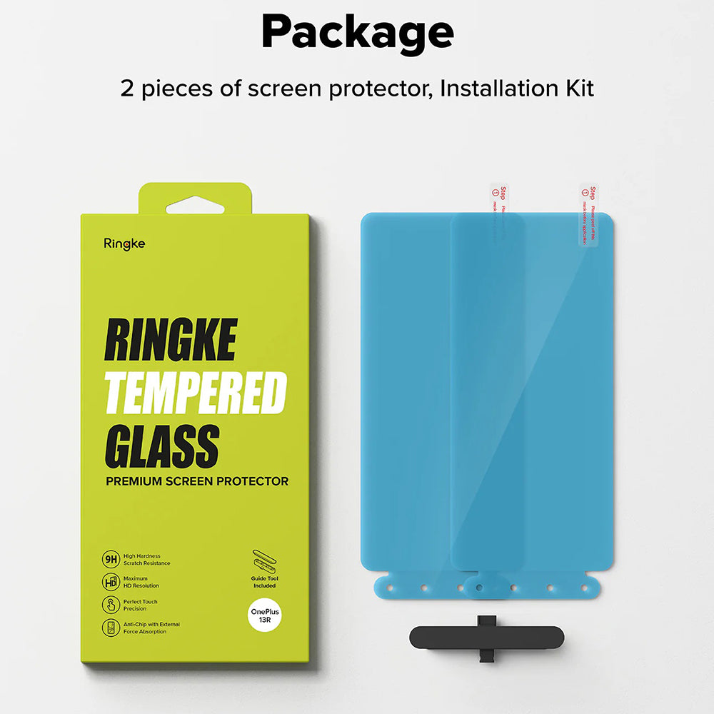 Προστατευτική Μεμβράνη Οθόνης Ringke για OnePlus 13R, Ενισχυμένο Γυαλί, Full Glue, Σετ 2 τεμαχίων