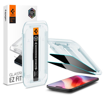 Προστατευτική Μεμβράνη Οθόνης Privacy Spigen GlastR EZ FIT για Apple iPhone 17 Air, Ενισχυμένο Γυαλί, Full Glue, Σετ 2 τεμαχίων