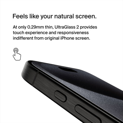 Προστατευτική μεμβράνη οθόνης Belkin ScreenForce UltraGlass 2 για Apple iPhone 15 Pro Max, Ασφαλισμένο γυαλί, Full Glue OVA134zz