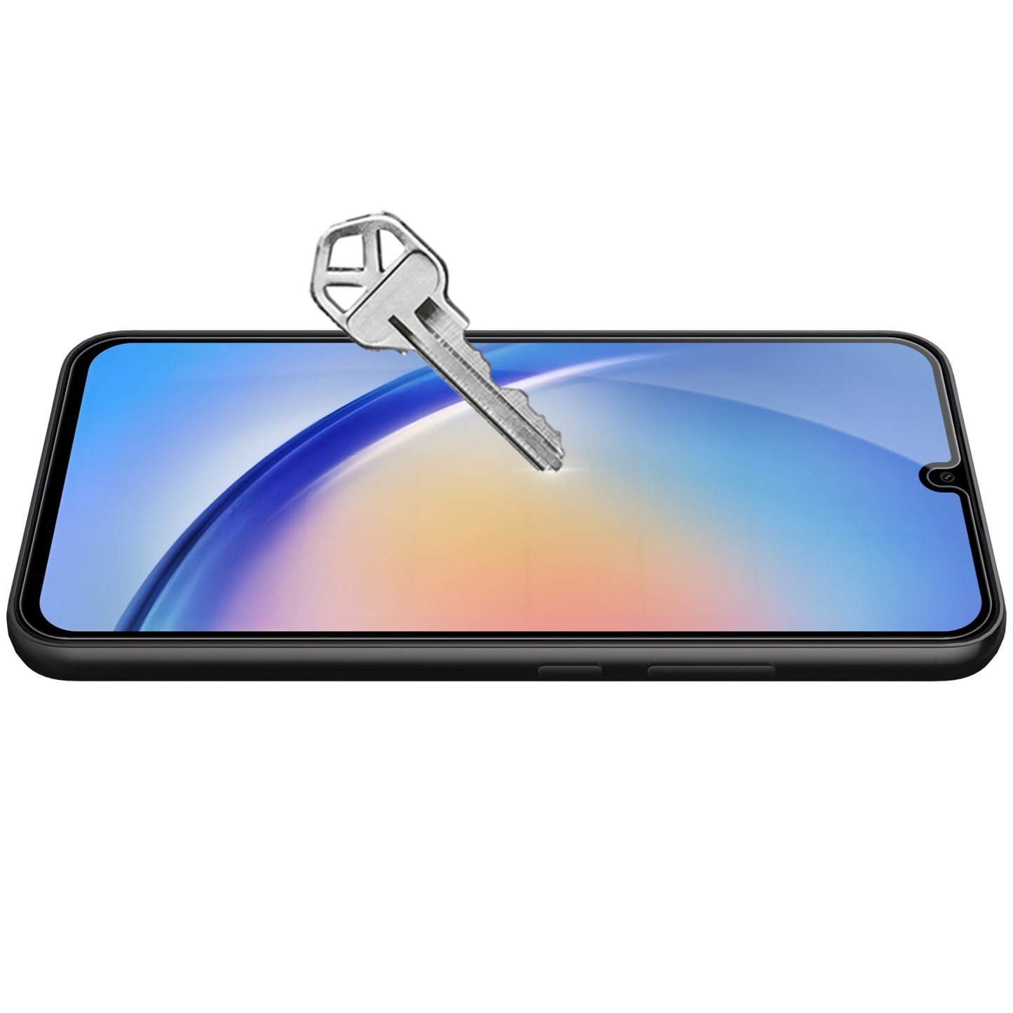 OEM Μεμβράνη προστασίας οθόνης για Samsung Galaxy A34 A346, Θωρακισμένο γυαλί, Πλήρης κόλλα, 9D, Μαύρο