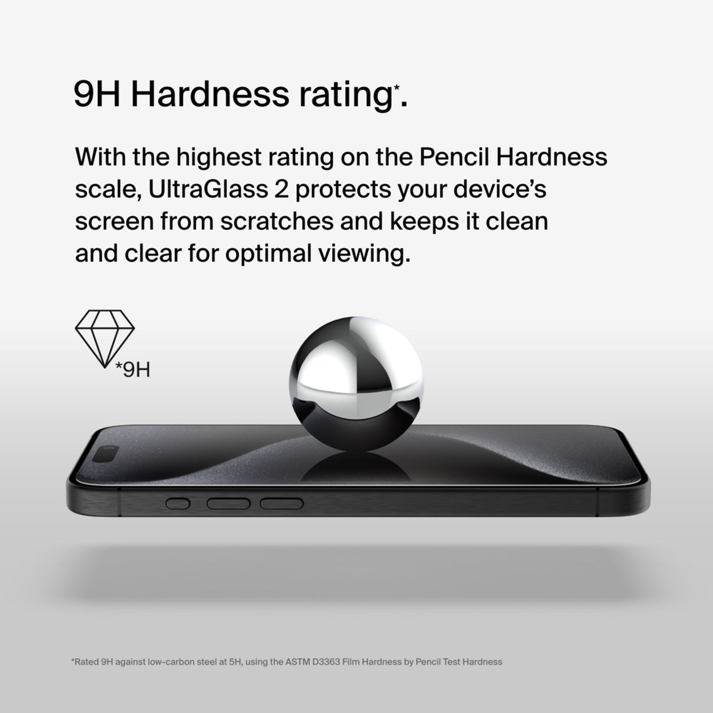 Προστατευτική μεμβράνη οθόνης Belkin ScreenForce UltraGlass 2 για Apple iPhone 15 Pro Max, Ασφαλισμένο γυαλί, Full Glue OVA134zz