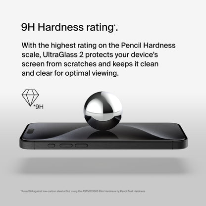 Προστατευτική μεμβράνη οθόνης Belkin ScreenForce UltraGlass 2 για Apple iPhone 15 Pro Max, Ασφαλισμένο γυαλί, Full Glue OVA134zz