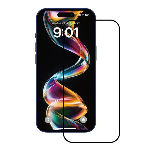 Προστατευτική μεμβράνη οθόνης Anank 1X Reinforced για Apple iPhone 16, ασφαλισμένο γυαλί, πλήρης κόλλα, 2.5D, μαύρο