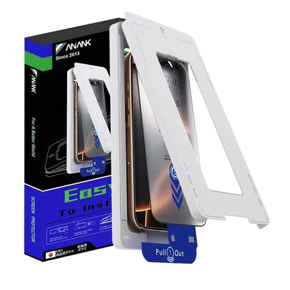 Anank 2X Reinforced Screen Protector for Apple iPhone 16, Tempered Glass, Full Glue, 2.5D, Black
