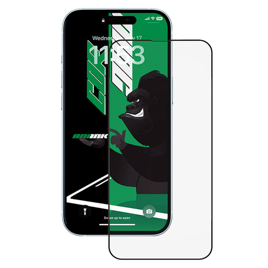 Προστατευτική μεμβράνη οθόνης Anank 5X Reinforced CG για Apple iPhone 15 Pro, Ενισχυμένο γυαλί, Πλήρης κόλλα, 2.5D, Μαύρο