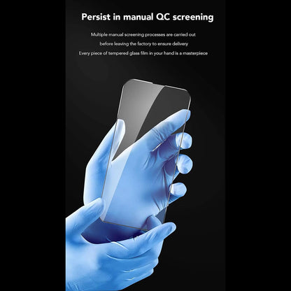Προστατευτική μεμβράνη οθόνης Anank Anti-Fingerprint για Apple iPhone 14 Pro Max, ασφαλισμένο γυαλί, πλήρης κόλλα, 2.5D, μαύρο