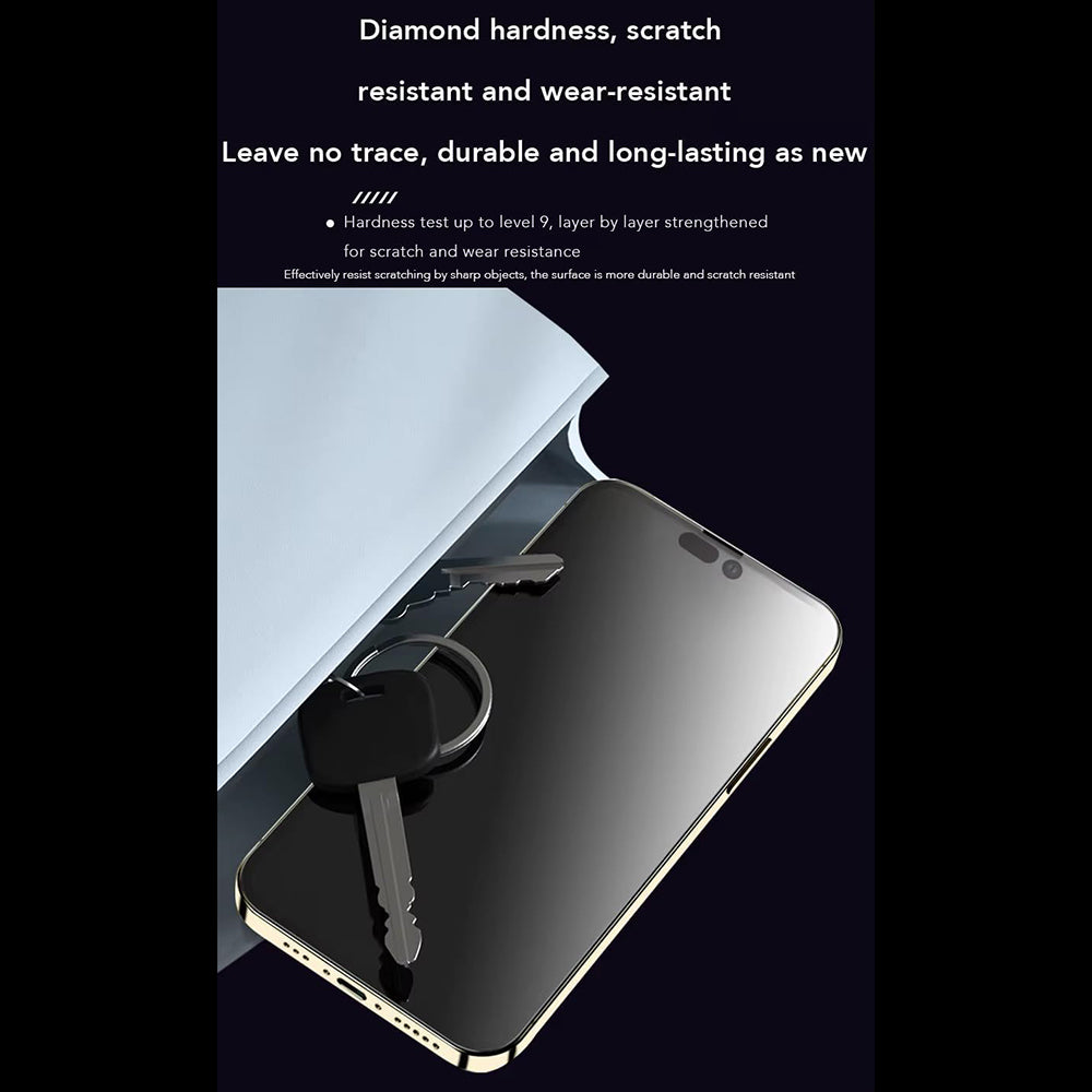 Προστατευτική μεμβράνη οθόνης Anank Anti-Fingerprint για Apple iPhone 14 Pro Max, ασφαλισμένο γυαλί, πλήρης κόλλα, 2.5D, μαύρο