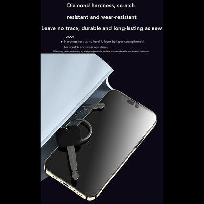 Προστατευτική μεμβράνη οθόνης Anank Anti-Fingerprint για Apple iPhone 15 Pro, Ασφαλισμένο γυαλί, Πλήρης κόλλα, 2.5D, Μαύρο