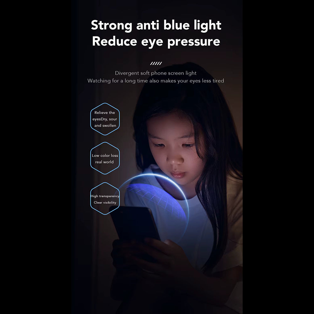 Προστατευτική μεμβράνη οθόνης Anti Blue Light Anank για Apple iPhone 15, Ασφαλισμένο γυαλί, Πλήρης κόλλα, 2.5D, Μαύρο