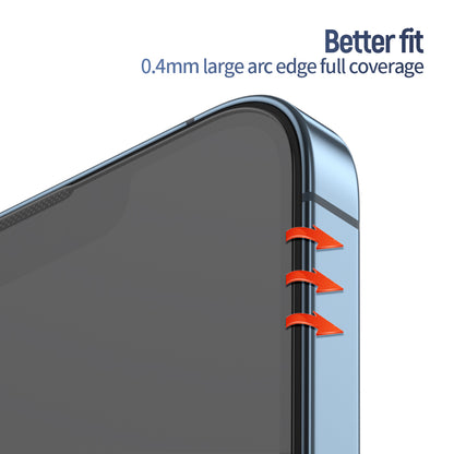 Προστατευτική μεμβράνη οθόνης Blueo Anti-Reflective HD για Apple iPhone 15 Pro Max, ασφαλισμένο γυαλί, πλήρης κόλλα, μαύρο