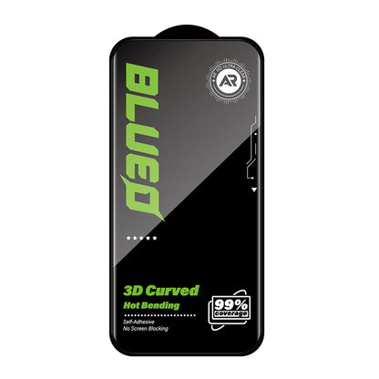Προστατευτική μεμβράνη οθόνης Blueo AR για Apple iPhone 16 Pro, ασφαλισμένο γυαλί, πλήρης κόλλα, 3D, μαύρο