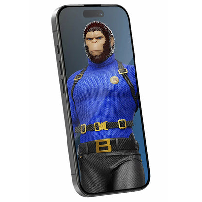 Προστατευτική μεμβράνη οθόνης Blueo Crystal Anti-Scratch για Apple iPhone 16 Plus / 15 Plus, Ασφαλισμένο γυαλί, Πλήρης κόλλα, Μαύρο