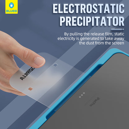 Προστατευτική μεμβράνη οθόνης Blueo HD Applicator Pro για Apple iPad Pro 13 (2024), Ασφαλισμένο γυαλί, Πλήρης κόλλα