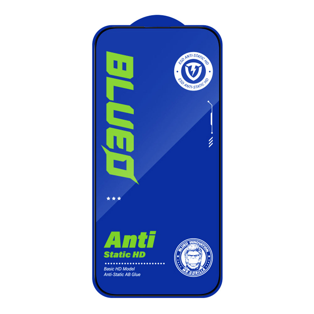 Προστατευτική μεμβράνη οθόνης Blueo Silk HD για Apple iPhone 16 / 15, Ασφαλισμένο γυαλί, Πλήρης κόλλα, Σετ 5 τεμαχίων, 2.5D, Μαύρο