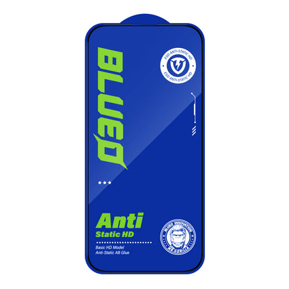 Προστατευτική μεμβράνη οθόνης Blueo Silk HD για Apple iPhone 16 / 15, Ασφαλισμένο γυαλί, Πλήρης κόλλα, Σετ 5 τεμαχίων, 2.5D, Μαύρο