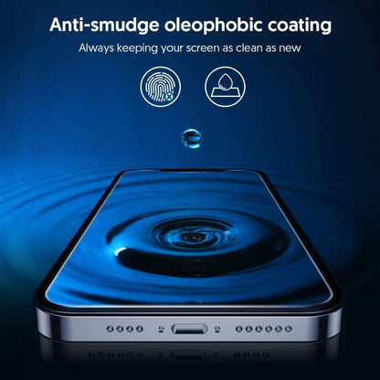 Προστατευτική μεμβράνη οθόνης Blueo Silk HD για Apple iPhone 16 / 15, Ασφαλισμένο γυαλί, Πλήρης κόλλα, Σετ 5 τεμαχίων, 2.5D, Μαύρο