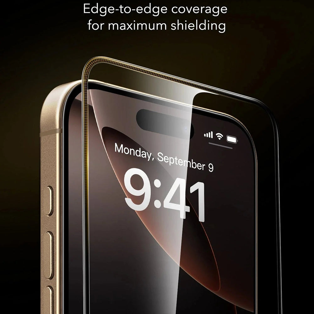 Προστατευτική Μεμβράνη Οθόνης ESR Corning UltraFit για Apple iPhone 17 Pro, Ενισχυμένο Γυαλί, Full Glue, Σετ 3 τεμαχίων