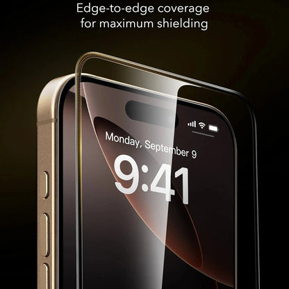 Προστατευτική Μεμβράνη Οθόνης ESR Corning UltraFit για Apple iPhone 17 Pro, Ενισχυμένο Γυαλί, Full Glue, Σετ 3 τεμαχίων