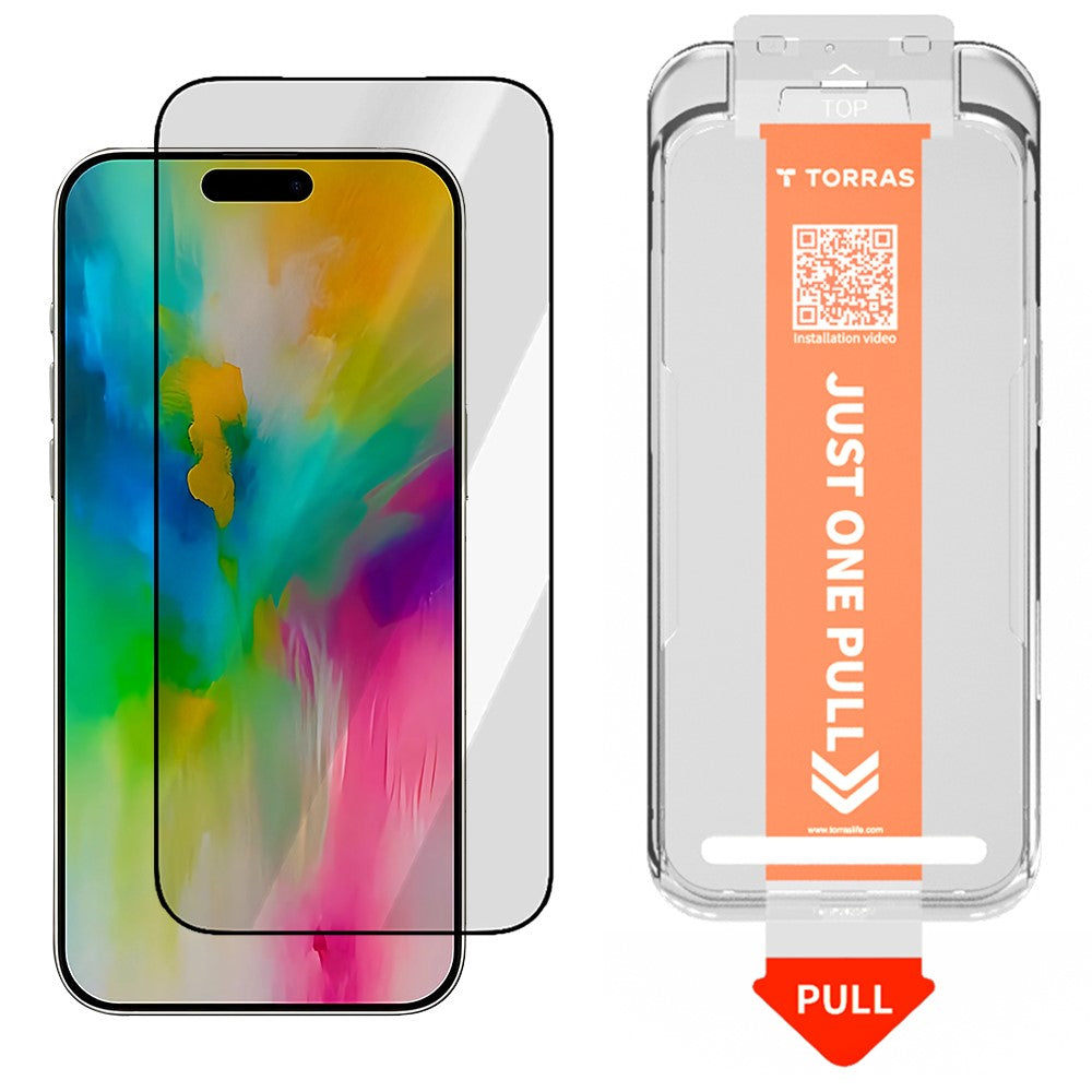 Προστατευτική Μεμβράνη Οθόνης Torras GlassGo Install Master για Apple iPhone 17, Ενισχυμένο Γυαλί, Full Glue