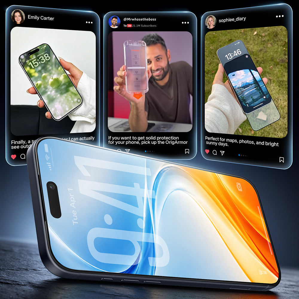 Προστατευτική μεμβράνη οθόνης Torras OrigArmor για Apple iPhone 18 Pro / 17 Pro, Ενισχυμένο γυαλί, Πλήρης κόλλα
