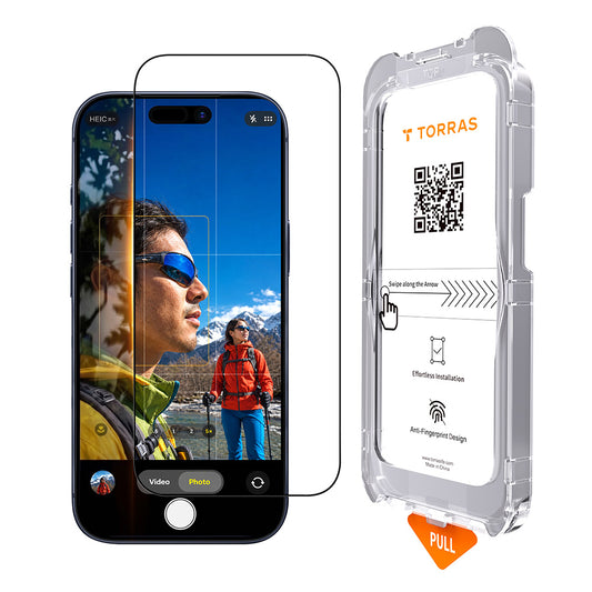 Προστατευτική μεμβράνη οθόνης Torras Sunview AR για Apple iPhone 18 Pro / 17 Pro, Ενισχυμένο γυαλί, Πλήρης κόλλα