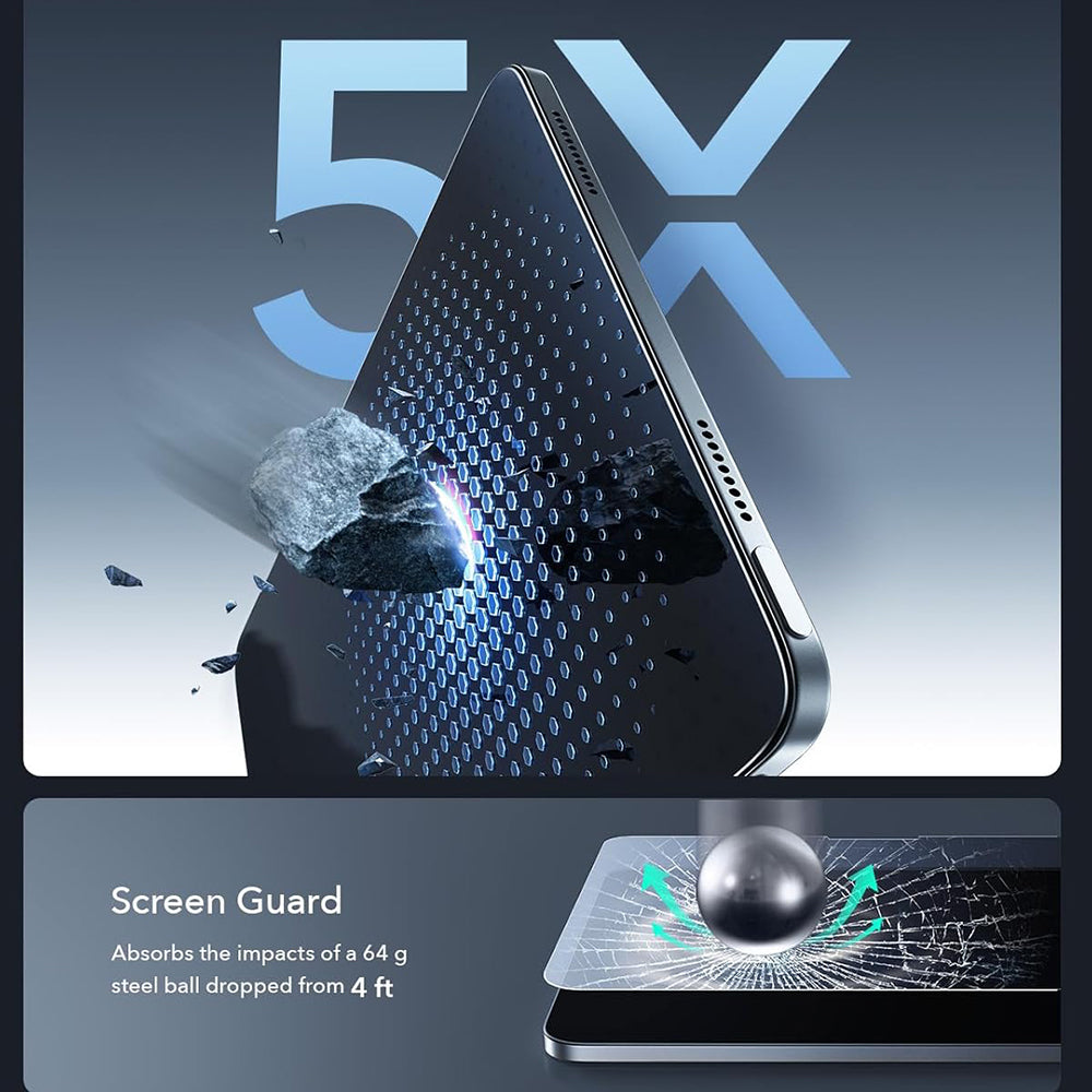 Προστατευτική Μεμβράνη Οθόνης ESR Armorite Paper Feel UltraFit για Apple iPad Air 13 (2026) / Air 13 (2025), Ενισχυμένο Γυαλί, Πλήρης Κόλληση