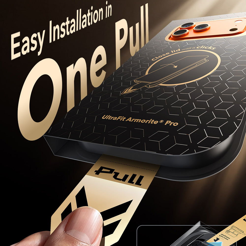 Προστατευτική μεμβράνη οθόνης ESR Armorite Pro UltraFit για Apple iPhone 18 Pro / 17 Pro, Ασφαλισμένο γυαλί, Πλήρης κόλλα, Μαύρο