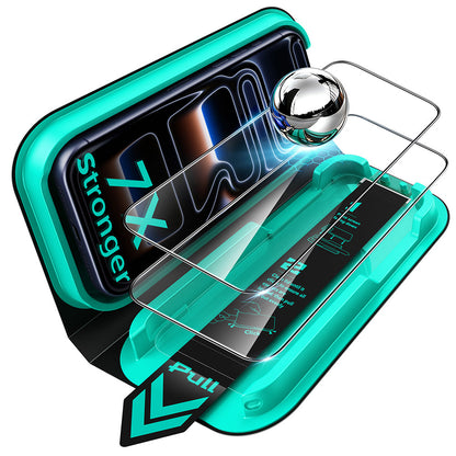 Προστατευτική μεμβράνη οθόνης ESR Armorite UltraFit για Apple iPhone 18 Pro / 17 Pro, Ασφαλισμένο γυαλί, Πλήρης κόλλα, Σετ 2 τεμαχίων, Μαύρο