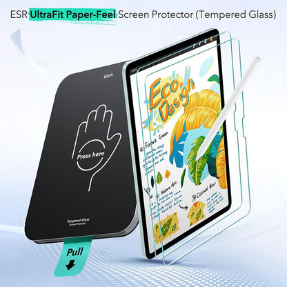 Προστατευτική Μεμβράνη Οθόνης ESR Paper Feel UltraFit για Apple iPad Air 11 (2026) / Air 11 (2025), Πλαστική, Σετ 2 τεμαχίων