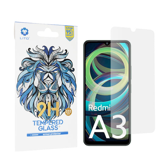 Προστατευτική Μεμβράνη Οθόνης Lito Classic για Xiaomi Redmi A3x / A3, Ενισχυμένο Γυαλί, Full Glue, 2.5D