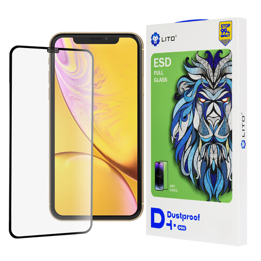 Προστατευτική μεμβράνη οθόνης Lito D+ Pro Dustproof για Apple iPhone 11 / XR, Ασφαλισμένο γυαλί, Πλήρης κόλλα, Μαύρο