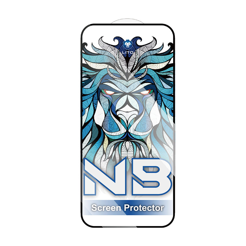 Προστατευτική Μεμβράνη Οθόνης Lito NB για Apple iPhone 17 Pro, Ενισχυμένο Γυαλί, Full Glue, Μαύρη