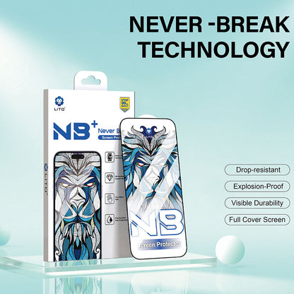 Προστατευτική Μεμβράνη Οθόνης Lito NB για Apple iPhone 17 Pro, Ενισχυμένο Γυαλί, Full Glue, Μαύρη